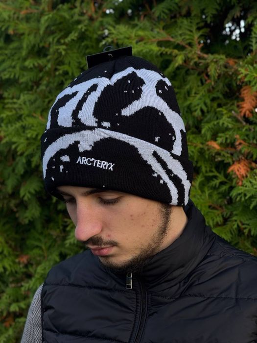 Шапка Arcteryx мужская черная Шапка Арктерикс чоловіча чорна зимня