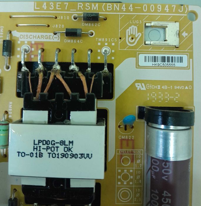 Televisão Samsung UE43RU7025K Vendo as peças