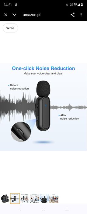 Bezprzewodowy mini mikrofon zestaw