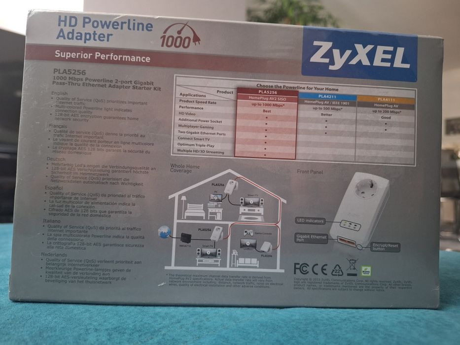ZyXEL PLA5256 Powerline AV2 1000 Mbps Kit (2 Adaptadores) - Novo Selado