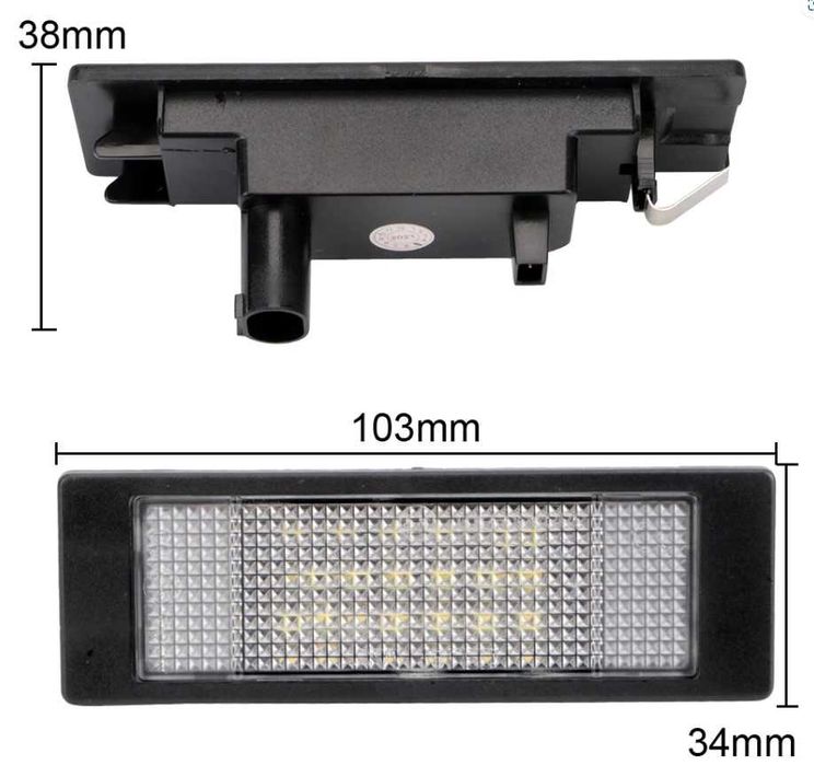 Par luz LED matrícula para BMW