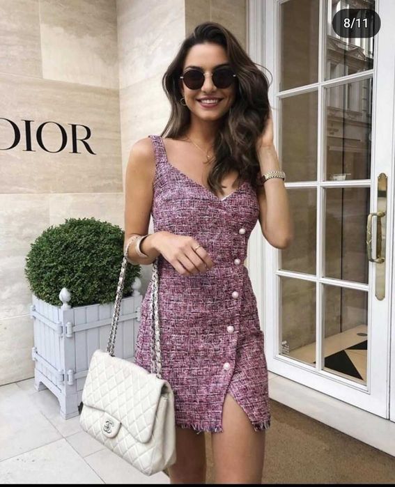 Продам твидовий сарафан, сукню, р.S, Bershka