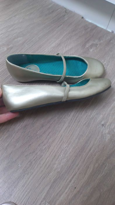 Балетки золотые на девочку размер 36