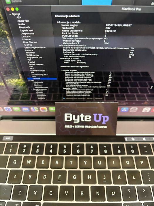 MacBook Pro 15” A1990 (2018) i9/32GB/1TB GWARANCJA
