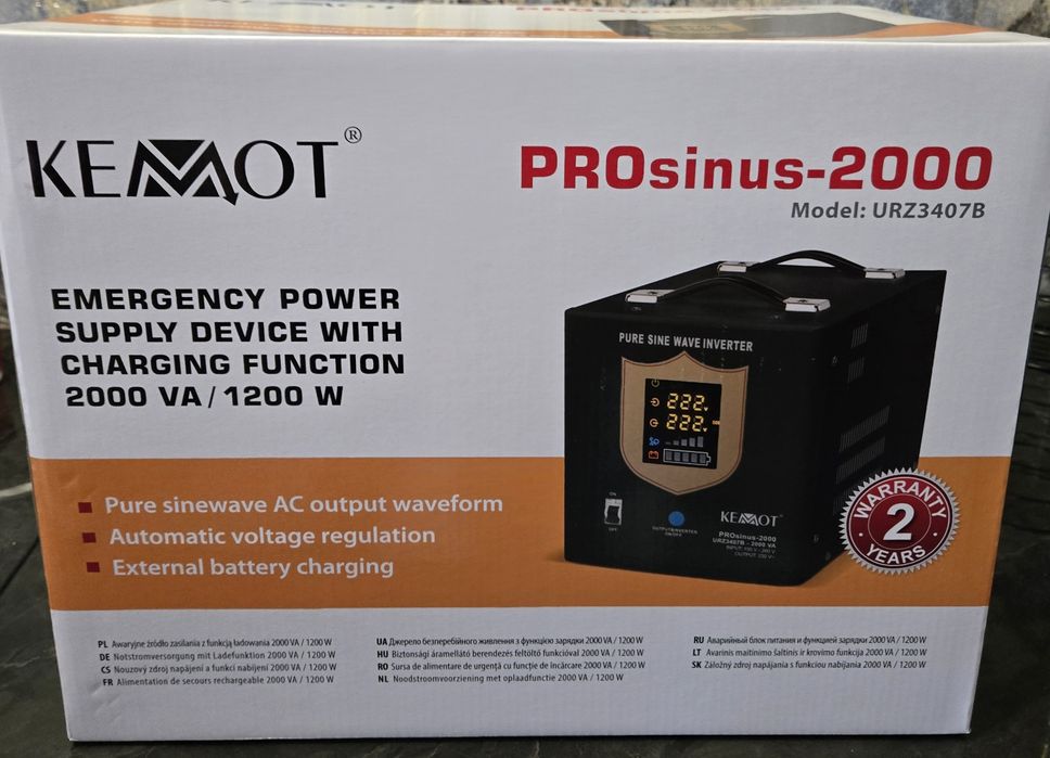 Джерело безперебійного живлення Kemot PROsinus-2000 URZ3407B
10 000,00