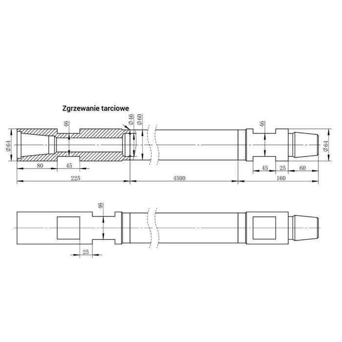 Żerdzie wiertnicze 60 mm