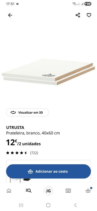 Prateleiras UTRUSTA IKEA