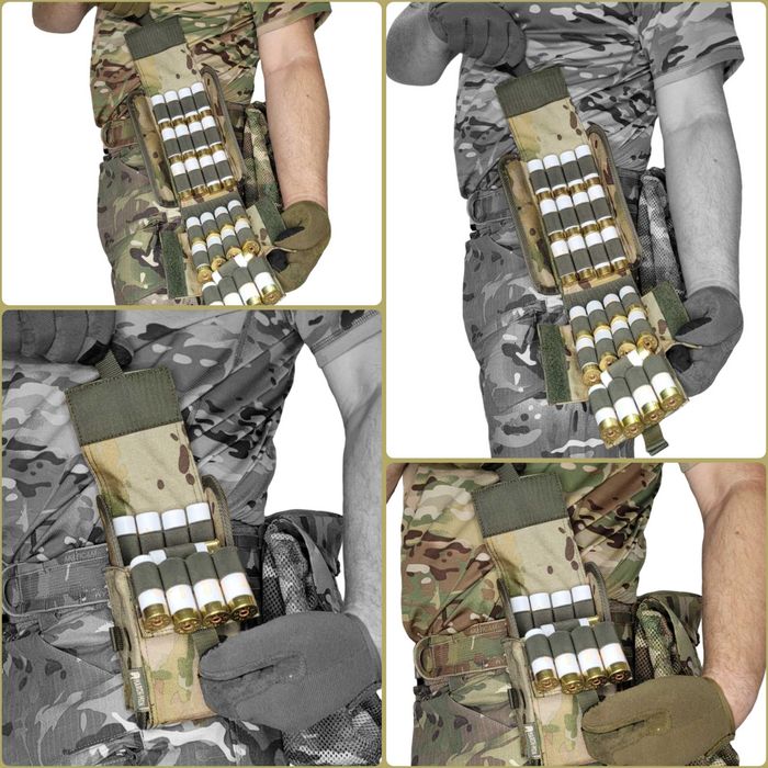 Патронташ на 25 патронів .12К з МОЛЛЄ на варбелт РПС рюкзак. Мультикам