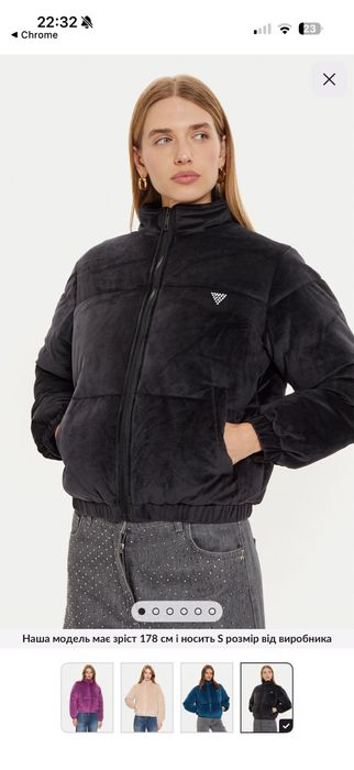 Куртка Guess чорна тепла