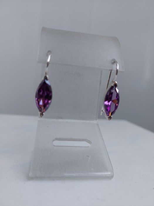 серебряные серьги с аметистами