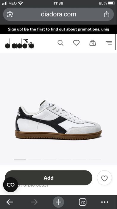 Sapatilhas Diadora modelo Trainer