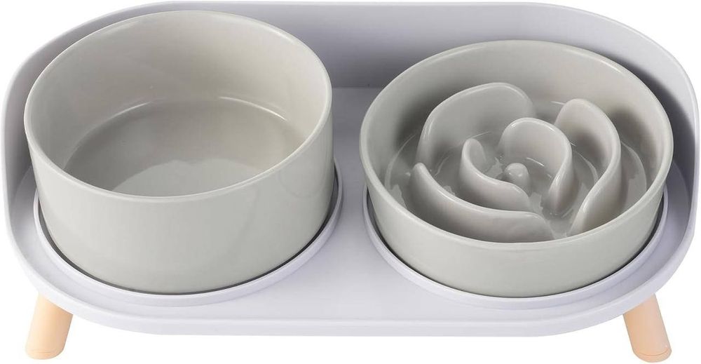 2 шт. Набір керамічних мисок для собак 37х11 см PTOBER