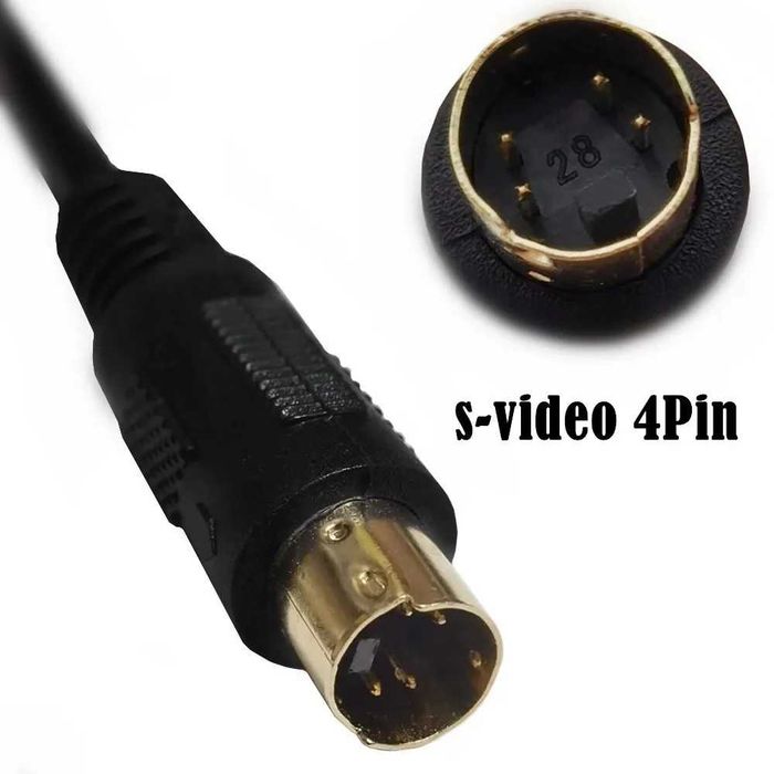 S-Video Cable, Mini DIN 4-Pin Male-to-Male, for DVD, DSS, VCRs, DVR/PVR, 2 m64550422438659123