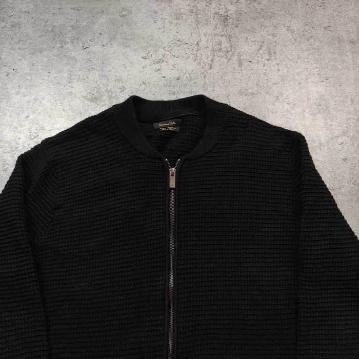 MĘSKA Elegancka PREMIUM Bluza Pleciona Massimo Dutti Italy Czarna