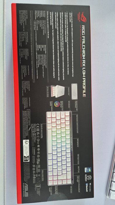NOVO | SELADO | ASUS ROG Falchion RX Low Profile - Branco - Layout UK