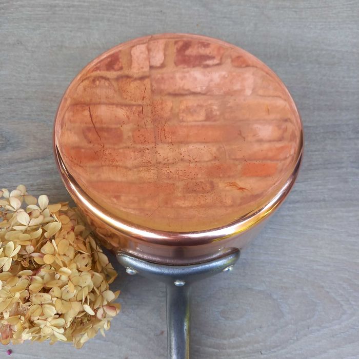 Miedziany garnek miedziany rondel poj. 2 litry - sygnowany