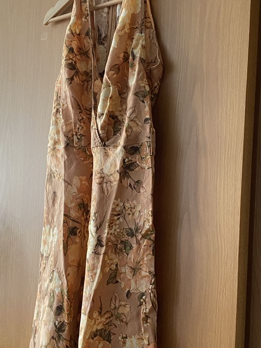 Vestido  LinhoTam L/estrear comprido c fecho/medidas