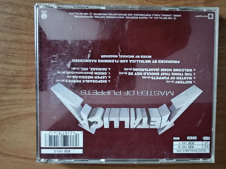 Metallica master od puppets cd