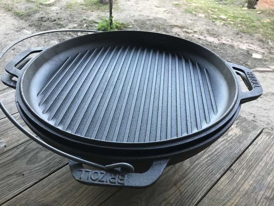 Казан 6️л-1️5️ чавунний чугунный азійський азиатский Brizoll з кришкою