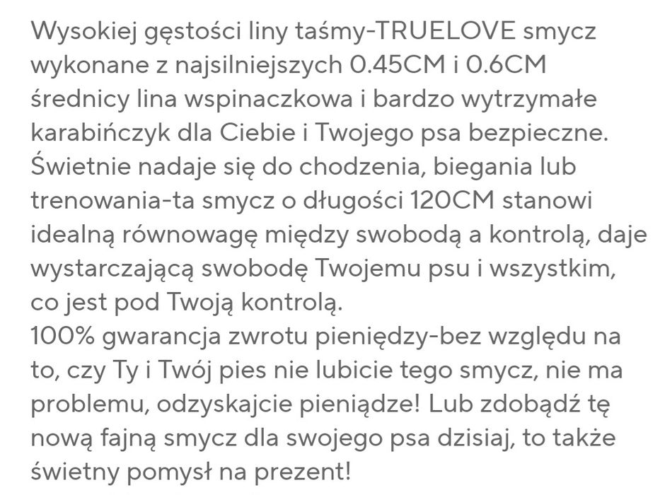 Nowa! Smycz dla Psa mocna S