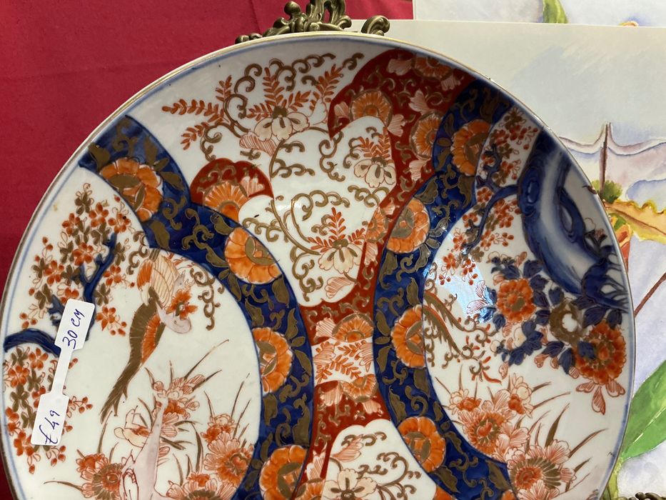 Prato grande porcelana satsuma com 30 cmP