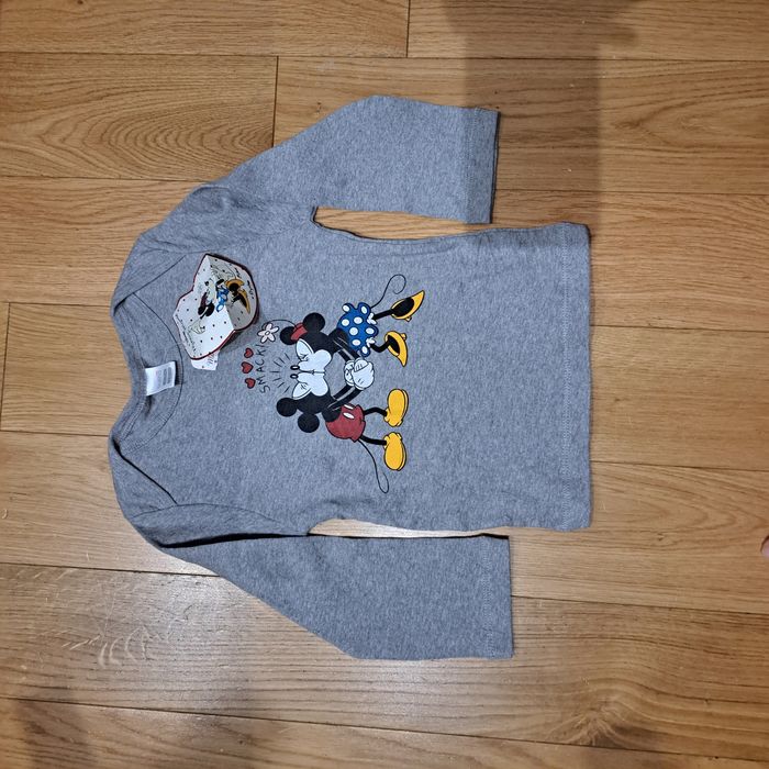Bluzka, koszulka, tshirt bawełniany, 74-81, myszka Miki, nowa, oysho,