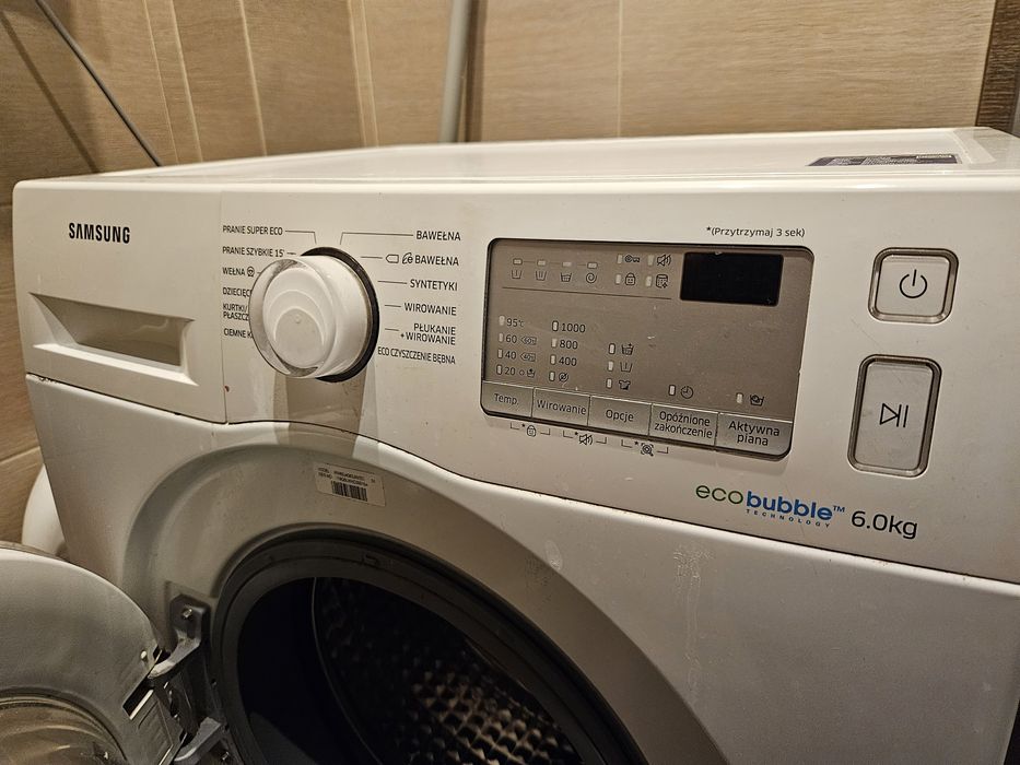 Pralka Samsung ww60j4063jw ec slim 6kg 45 cm