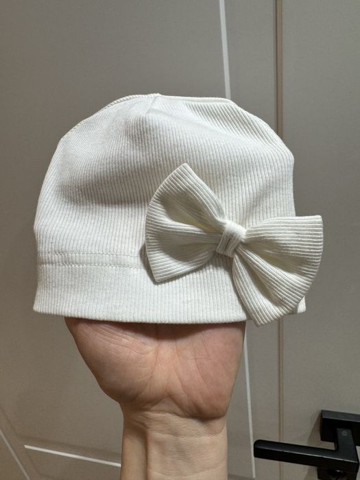 Шапка вксняна 0-6 міс молочна