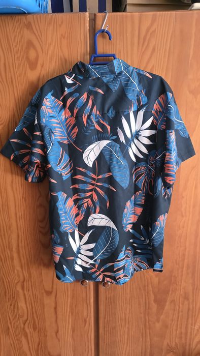 Camisa Havaiana Manga Curta