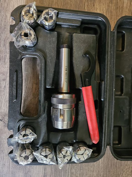 Zestaw Tulejek Samozaciskowych Oprawka 8szt MK3 4-16mm Frezarka/CNC