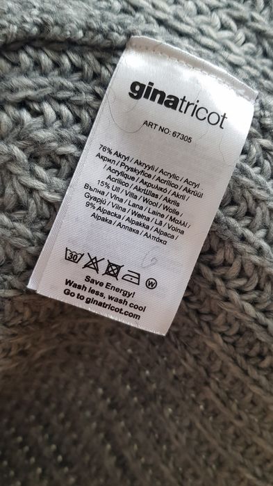 Ponczo kardigan sweter  XS S wełna alpaka