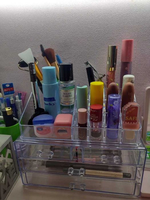 Акриловый органайзер для косметики BEAUTY BOX, органайзер настольный