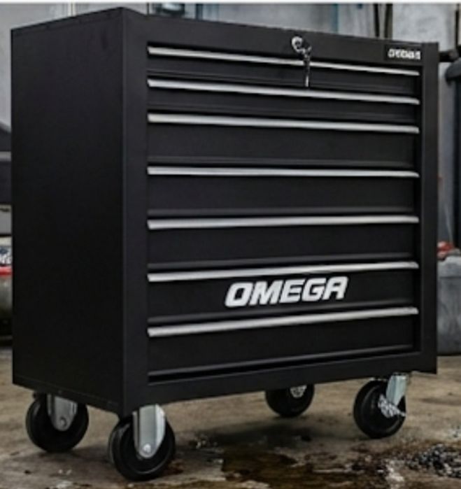 Profesjonalny wózek warsztatowy z 7 szufladami – zestaw kluczy w preze