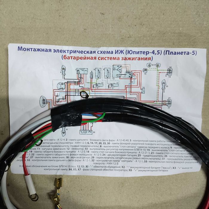 Проводка электропроводка на ИЖ ПЛАНЕТА ИЖ Юпитер