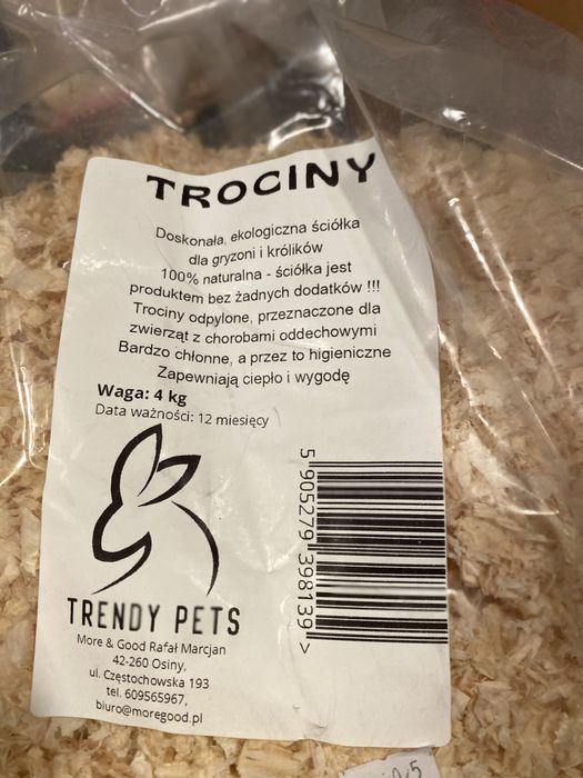 Trociny i jedzenie karma dla chomika zestaw xxl