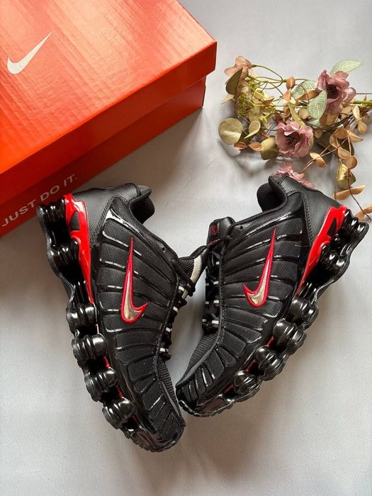 РОЗПРОДАЖ ‼️ Кросівки Nike Shox TL Black Red | Найк шокс