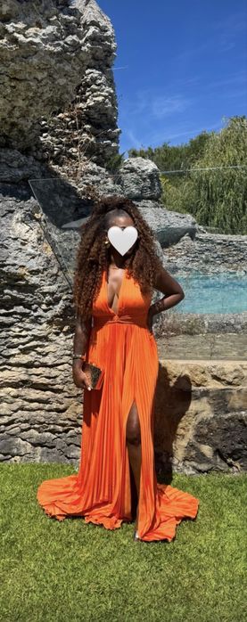 Vestido MANGO  cor de laranja