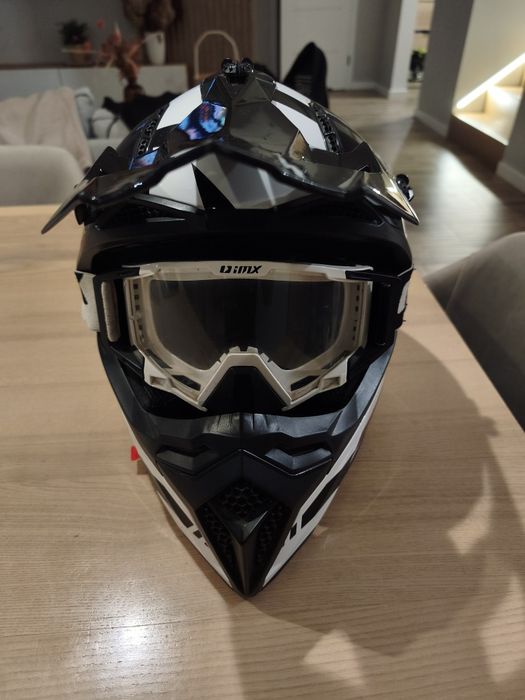Kask motocyklowy cross enduro + gogle renomowanej firmy IMX rozmiar M