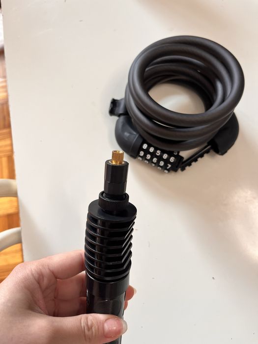 Bomba pneu bicicleta, corrente/cadeado