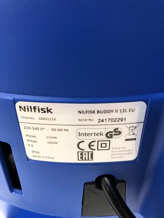 Odkurzacz workowy Nilfisk Buddy II niebieski 1200 W 12 l