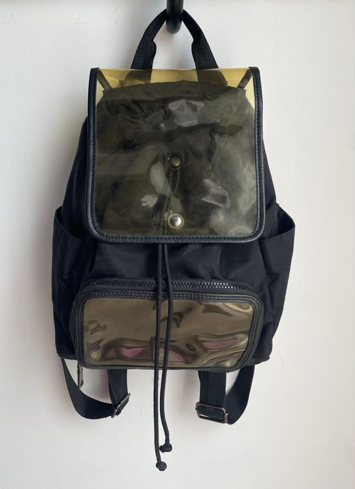 Zara czarny plecak ita bag itabag A4 przezroczysty