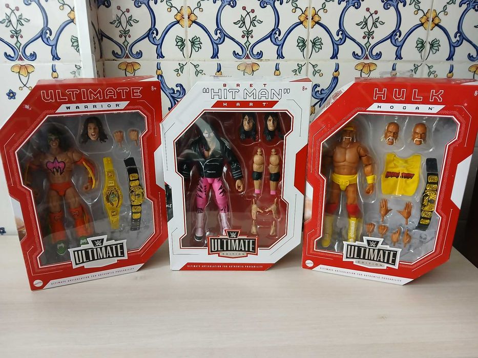 Bonecos luta wwe ringues figuras brinquedos wrestling titulos cintos