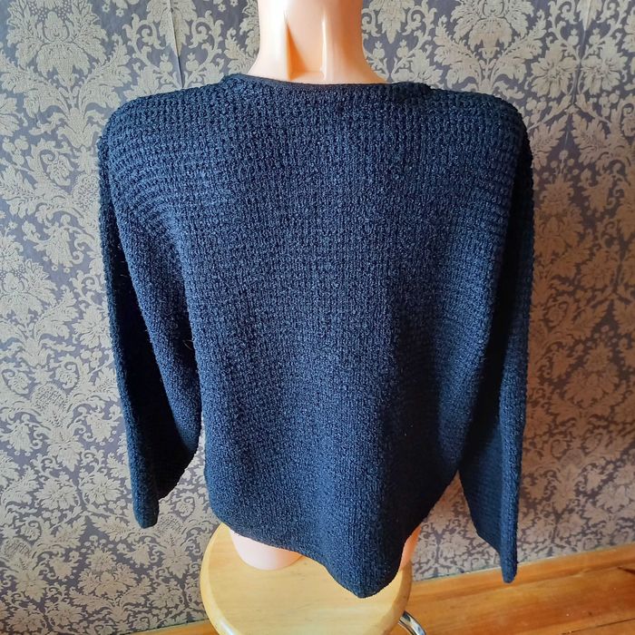 czarny zapinany na guziki sweter kardigan