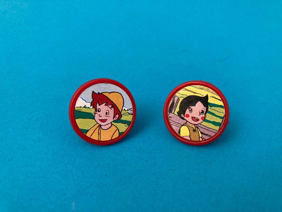 Lote de 4 Anéis em Plástico da Heidi Anos 70