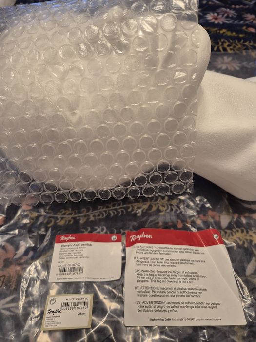 Cabeça esferovite com 29cm( Nova )
