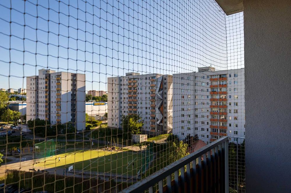 Siatka dla kota, siatka na balkon, taras, przed gołębiami, moskitiery,