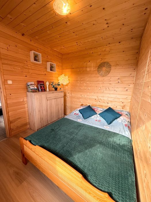 Domki na górze widokowej Bieszczady Jezioro Solińskie