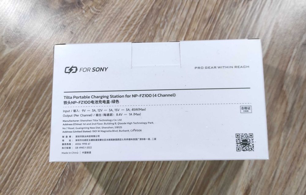 Tilta NP-FZ100 (4-kanałowa ładowarka dla akumulatorów Sony NP-FZ100)