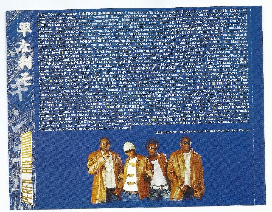 Warrant B - Perfil Adequado CD 2003 Hip Hop Tuga Angola Raro