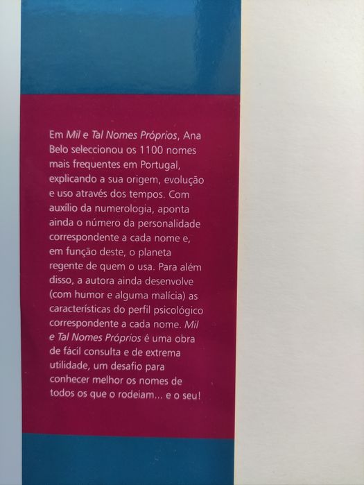 Mil e Tal Nomes Próprios: História, significado e simbologia dos nomes